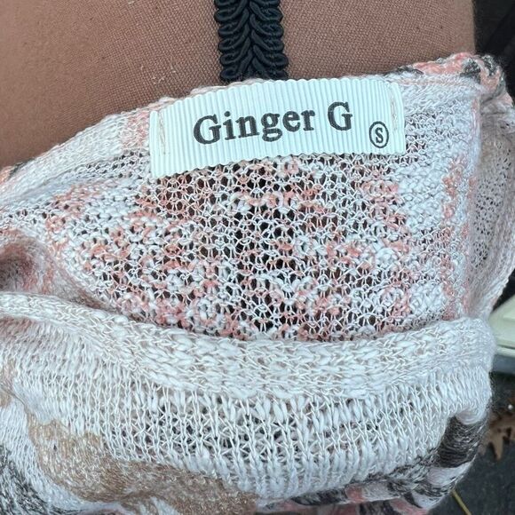 Ginger G Loose Knit Lightweight Elephant Boho Print Short Sleeve, Women’s Small - Picture 6 of 7